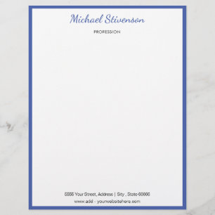 Personalised Letterhead Your Name Address Website