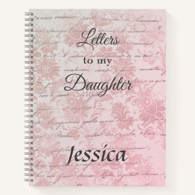 Personalised Letters to my Daughter Pink Notebook (Front)