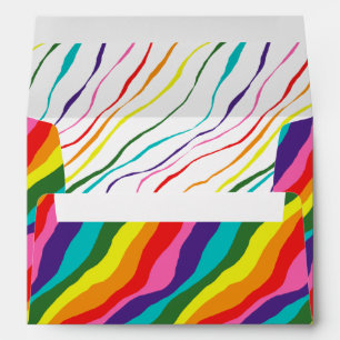 Personalised  LGBT Rainbow Pattern  Wedding Envelope