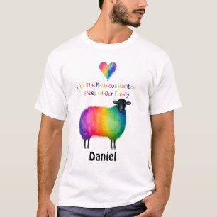 Personalised LGBTQ Rainbow Sheep T-Shirt