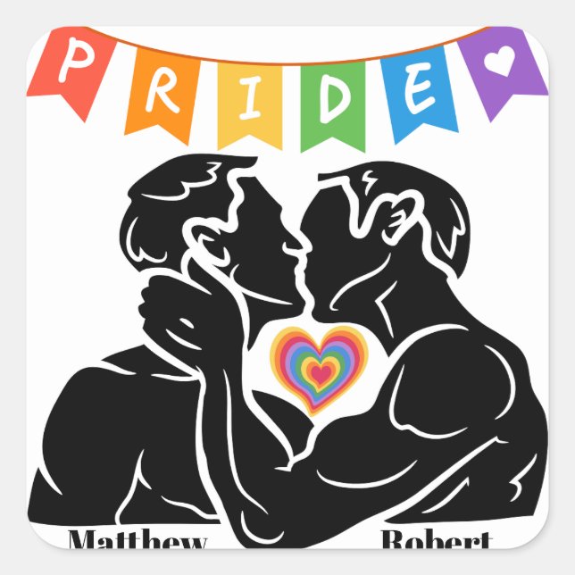 Personalised LGBTQ+ Sticker, Pride Sticker  (Front)