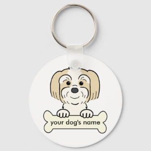 Personalised Lhasa Apso Key Ring