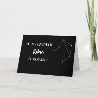 Personalised Libra Card With Constellation 