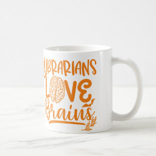 Personalised Librarians Love Brains Halloween  Coffee Mug