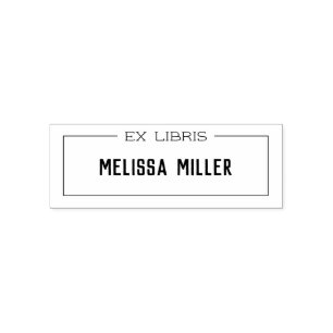 Personalised library book stamp ex libris