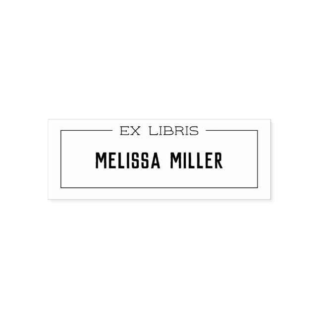 Personalised library book stamp ex libris (Design)