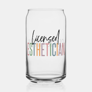 Personalised Licensed Aesthetician Cosmetologist Can Glass