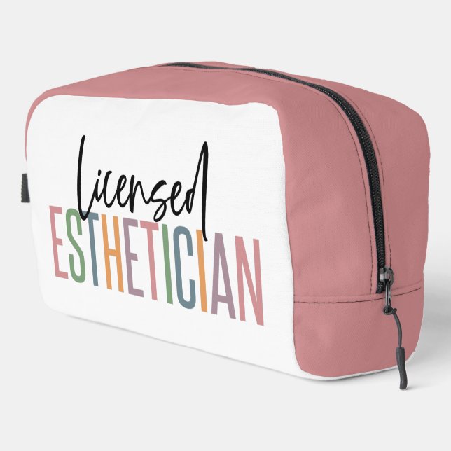 Personalised Licensed Aesthetician Cosmetologist Dopp Kit (Right Corner)
