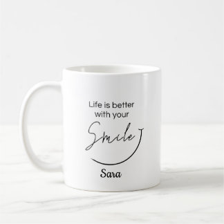 Personalised Life Is Better With Your Smile Mug |