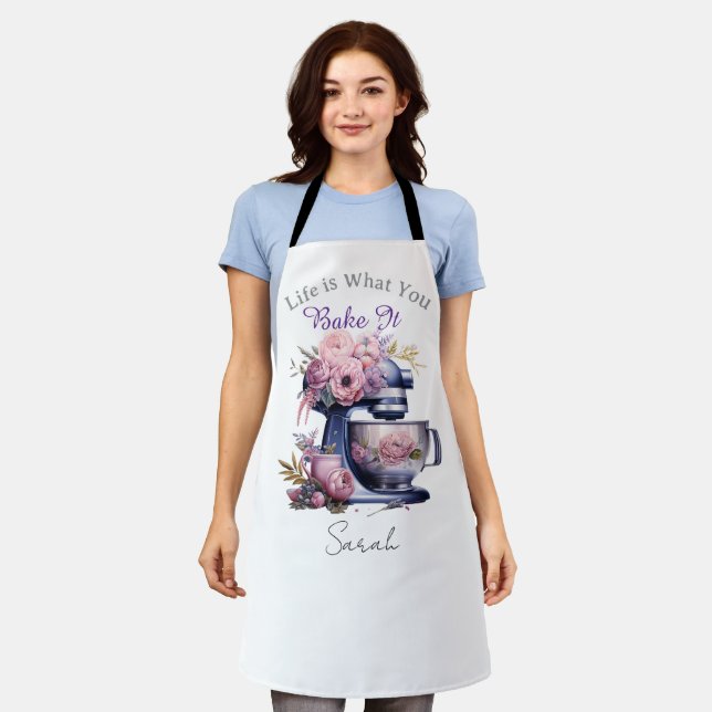 Personalised Life is What You Bake It Apron  (Worn)