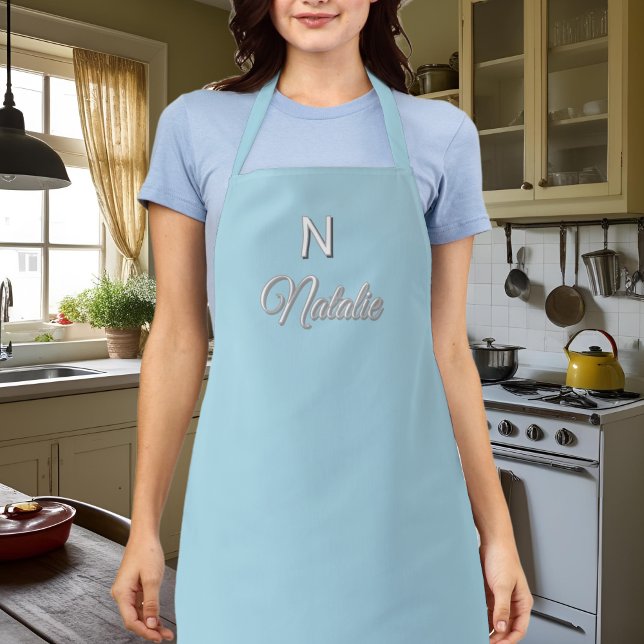 Personalised - light  blue apron (Creator Uploaded)