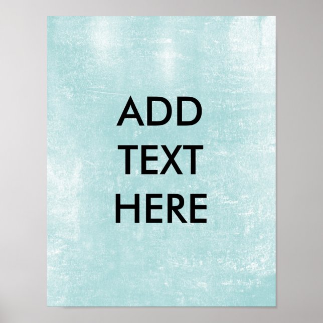 Personalised Light Blue Paper Background Print (Front)