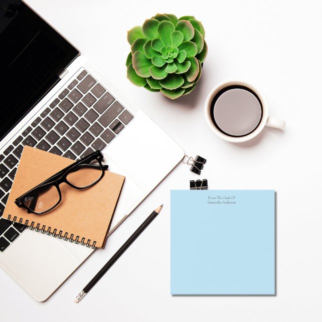 Personalised Light Blue Post it Note pads (Personalized Light Blue Post-it-notes.  3x3 inches.)