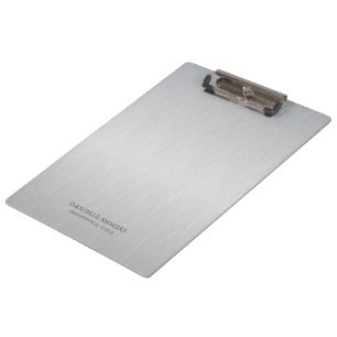 Personalised light grey background  clipboard