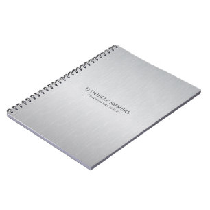 Personalised light grey background notebook