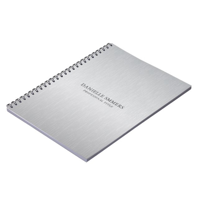 Personalised light grey background  notebook (Left Side)