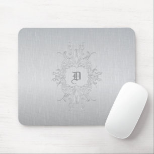 Personalised light grey background vintage frame mouse pad