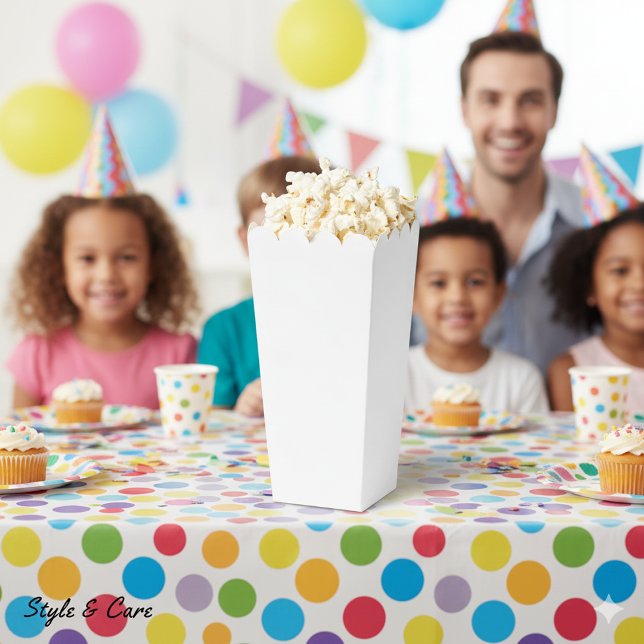 Personalised Light Grey Party Popcorn Favour Box (Personalized Light Gray Party Popcorn Favor Boxes)