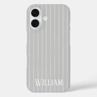 Personalised light grey pinstripes