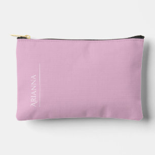 Personalised light pink accessory pouch