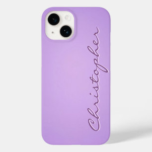 Personalised light violet Radial Texture 15 Case-Mate iPhone 14 Case
