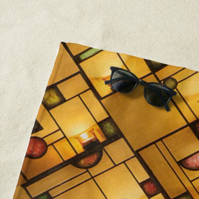 Personalised Lights on the Inside Graphic Art Beach Towel (In Situ)