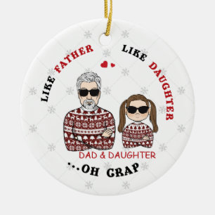 Personalised Like Father Like Daughter Ornament