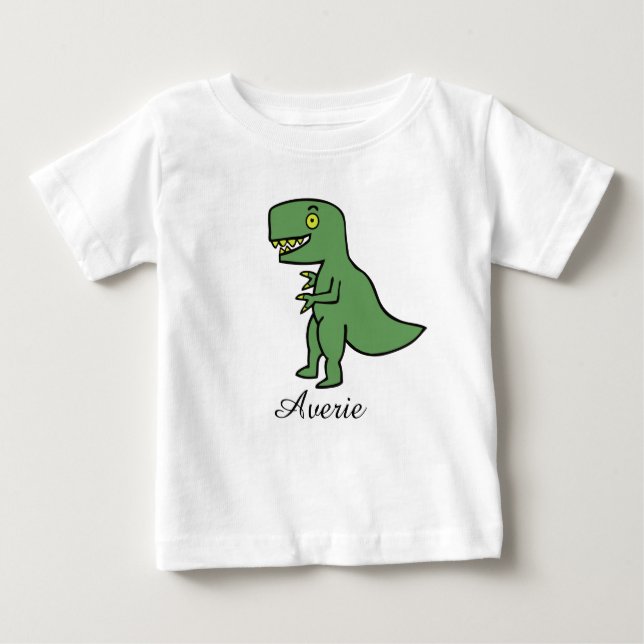 Personalised Li'l T-Rex Baby T-Shirt (Front)