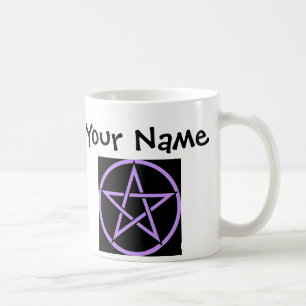 Personalised Lilac Pentagram/ Pentacle Wiccan Mug