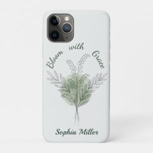 Personalised Lily of the Valley Custom Floral Name iPhone 11 Pro Case