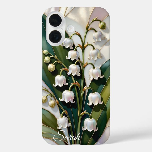 Personalised Lily of the Valley Phone Case (Back)