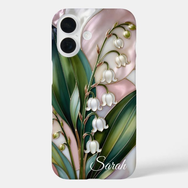 Personalised Lily of the Valley Phone Case (Back)
