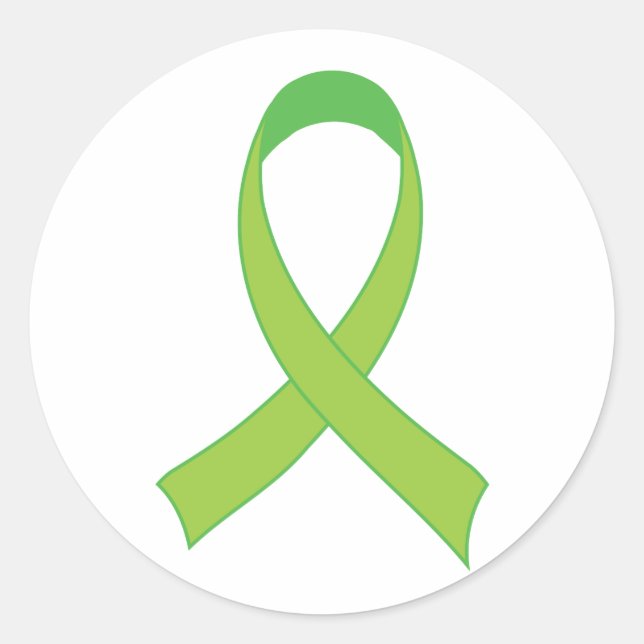Personalised Lime Green Awareness Gift Classic Round Sticker (Front)