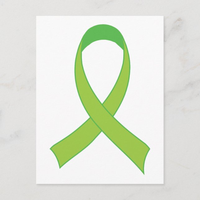 Personalised Lime Green Awareness Gift Postcard (Front)