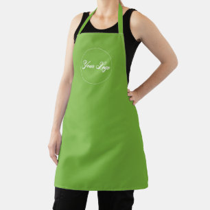 Personalised Lime Green Company Logo Apron