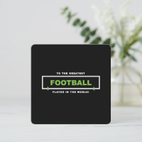 Personalised Lime Green Football Player Birthday