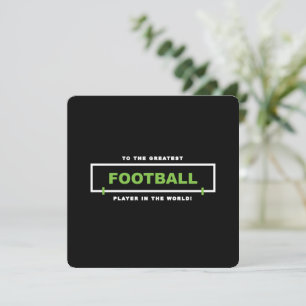 Personalised Lime Green Football Player Birthday Card