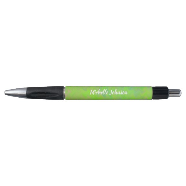 Personalised Lime Green Marbled Art (Front)