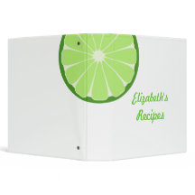 Personalised Lime Recipe Binder