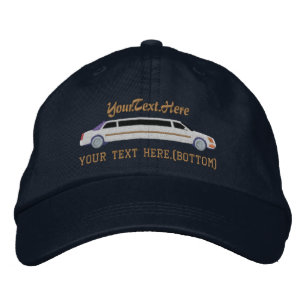 Personalised Limousine Driver Embroidery Embroidered Hat