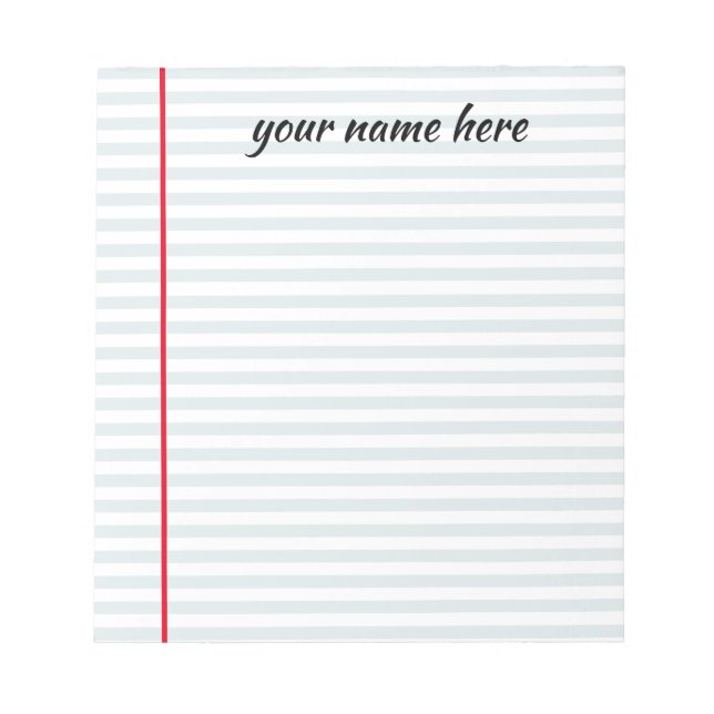 Personalised Lined Notepad (Front)