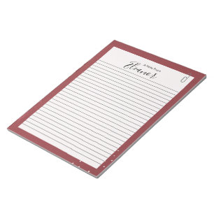 Personalised Lined   Notepad