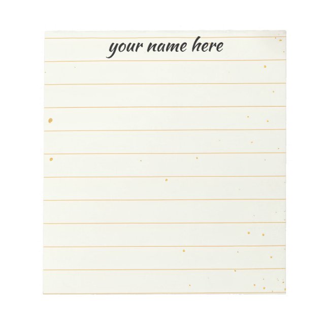 Personalised Lined Notepad (Front)
