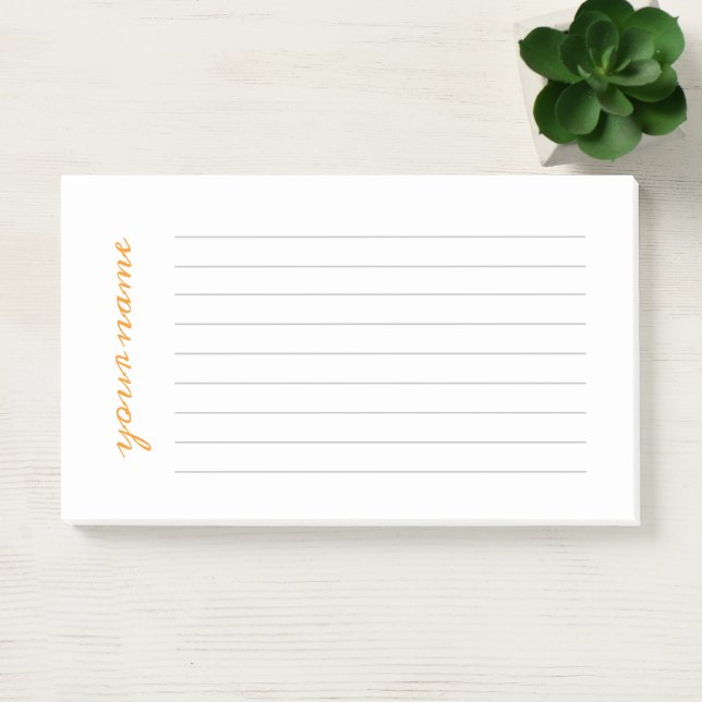 Personalised Lined Post It Notes (Office)