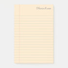 Personalised Lined School Notebook Paper Cream