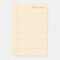 Personalised Lined School Notebook Paper Cream