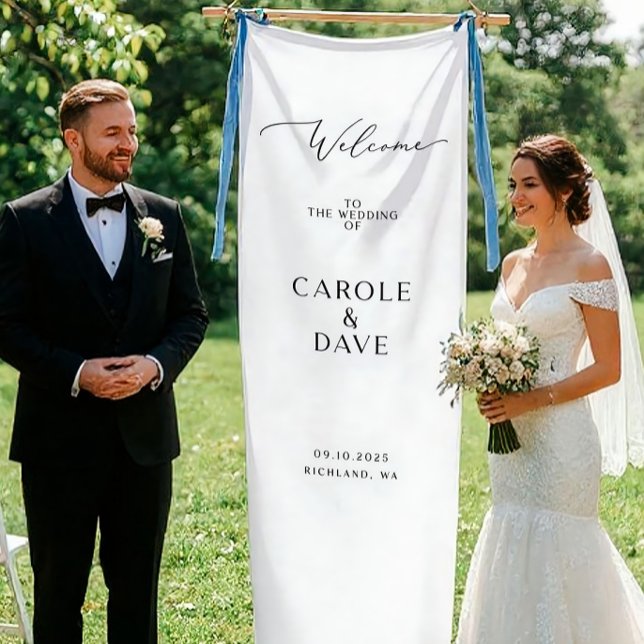 Personalised Linen Wedding Welcome Sign – Custom  (Creator Uploaded)