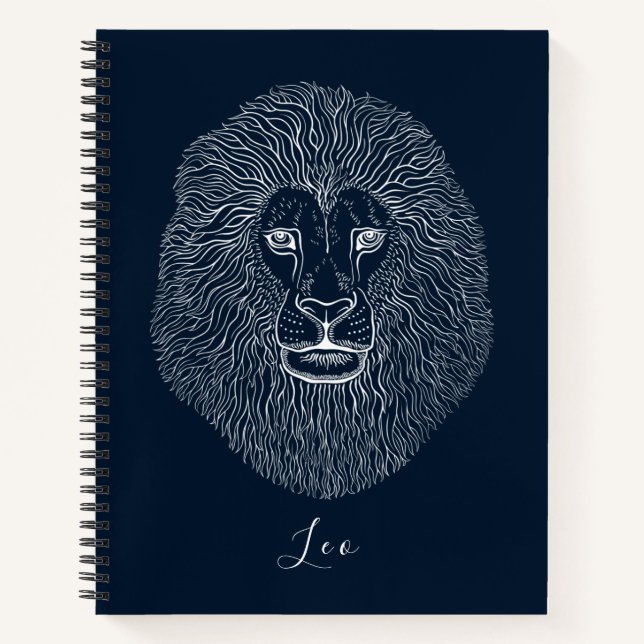 Personalised Lion Head Graphics Notebook (Front)