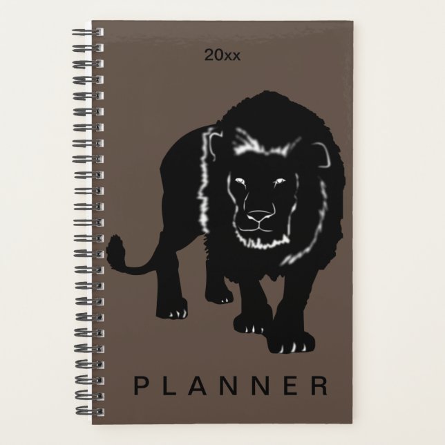 Personalised Lion Planner Custom Colour and Year (Front)