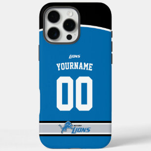 Personalised Lions Jersey American Football iPhone 16 Pro Max Case